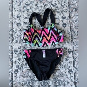 Justice girls 2 piece bathing suit size 10